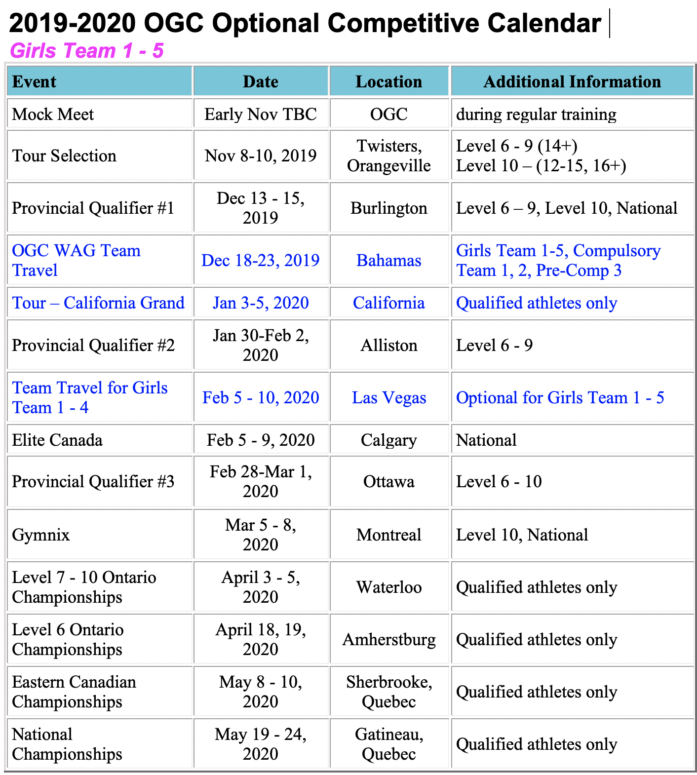 WAG-comp-Schedule - Oakville Gymnastics Club
